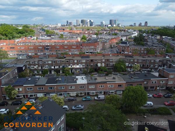 Luchtfoto van daken in woonwijk Coevorden Luchtfoto van daken in woonwijk Coevorden